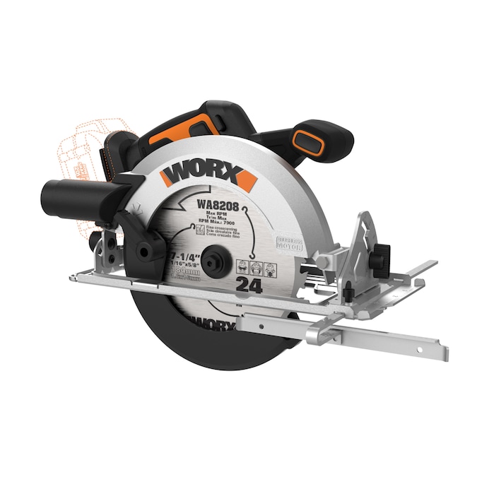 WORX Nitro Power Share 7-1/4-in Brushless Cordless Circular Saw (Bare Tool)
