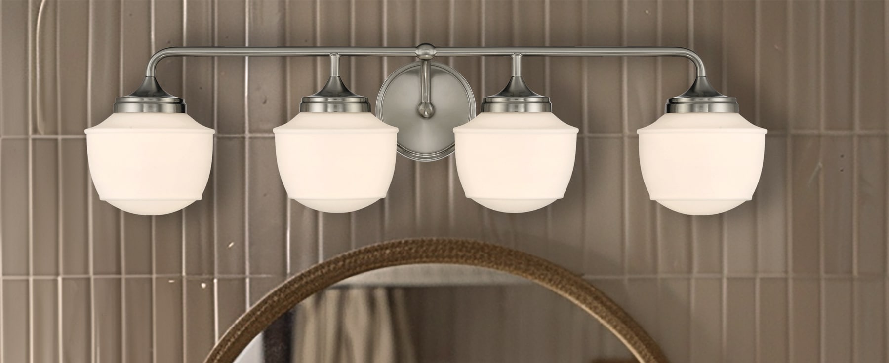 Cornwell 32-in 4 -Light Brushed Nickel Modern/contemporary Vanity light bar