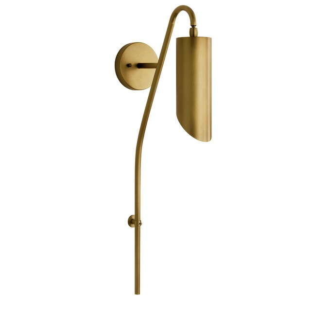 Kichler Trentino 3.25-in W 1-Light Brass Mid-century Incandescent Wall Sconce