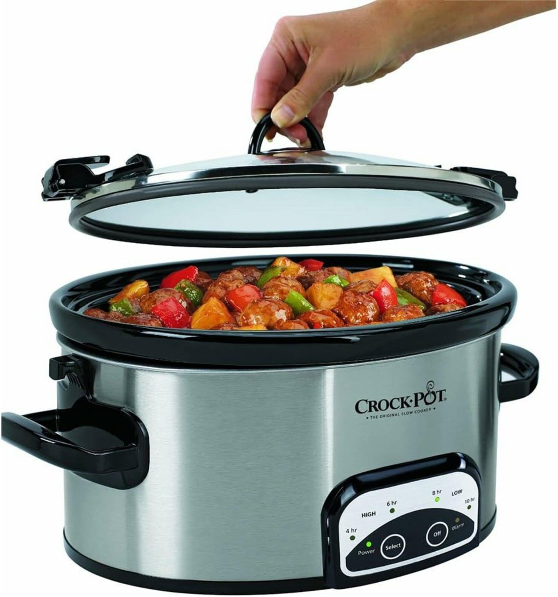 6-Quart Programmable Lockable Large Slow Cooker ( Stainless steel ) - Image 2