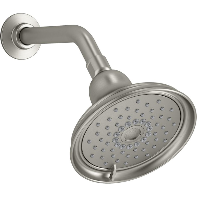 ER Bancroft Vibrant Brushed Nickel 6-in Round Fixed Shower Head 1.75-GPM (6.6-LPM)