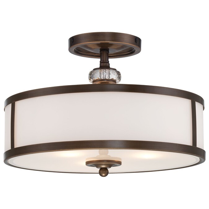 Minka Lavery Thorndale 3-Light 15-in Matte Bronze Semi mount light