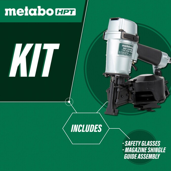 Metabo HPT 1-3/4-in 15-Degree Corded Pneumatic Roofing Nailer - Image 3