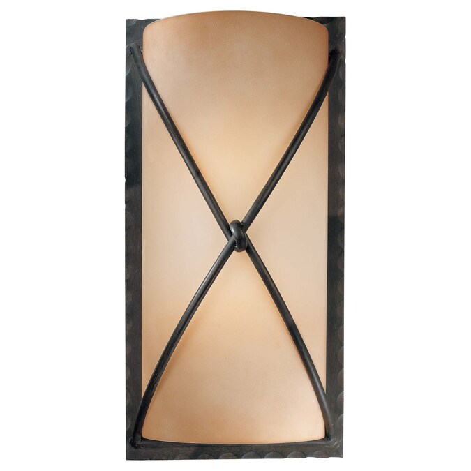 Minka Lavery Aspen II 9.375-in W 2-Light Bronze Modern/Contemporary Incandescent Wall Sconce