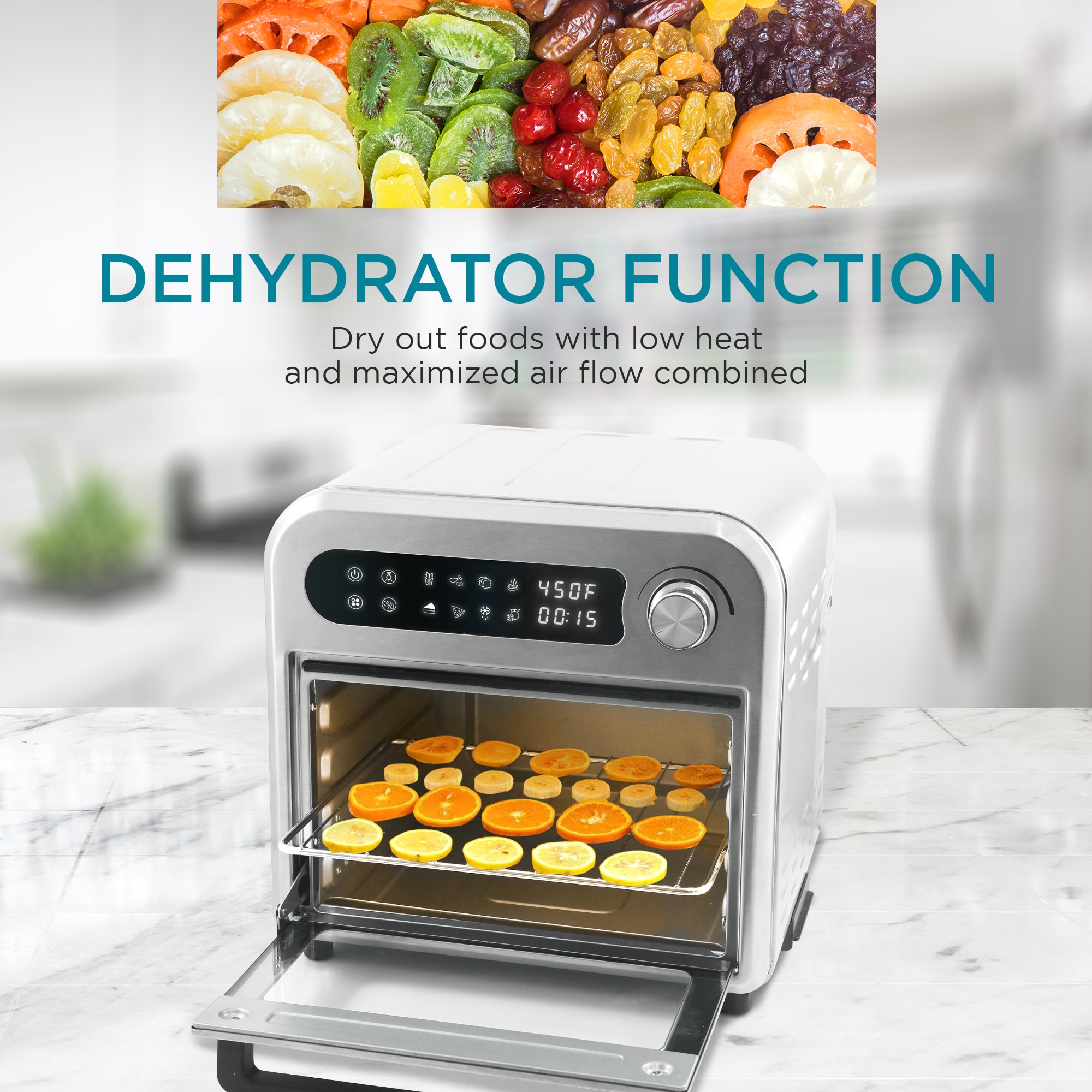 5.3-Quarts Silver Touch control Air Fryer - Image 10