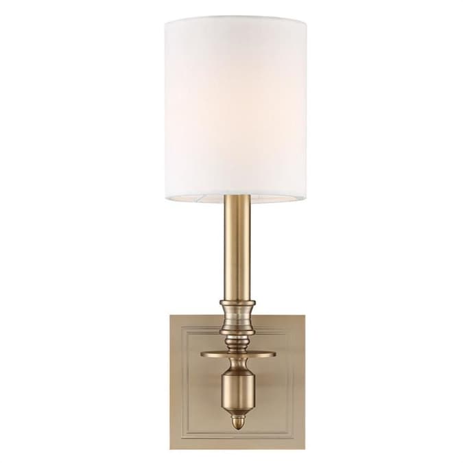 Crystorama Lloyd 4.5-in W 1-Light Antique Gold Transitional Incandescent Wall Sconce