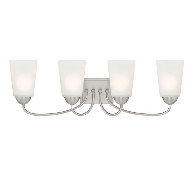 Designers Fountain Malone 28.75-in 4-Light Brushed Nickel Transitional Vanity Light Bar - Image 3