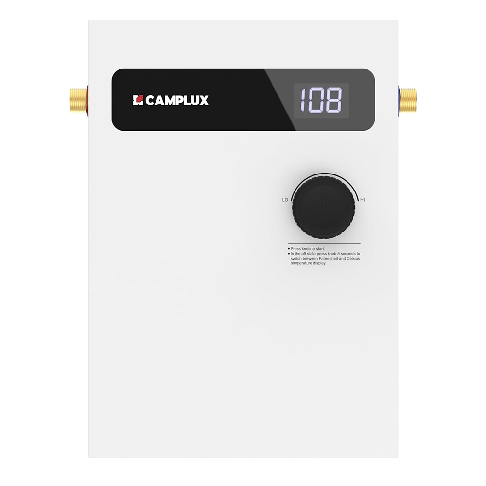 240-Volt 8-kW 1.5-GPM Electric Tankless Water Heater, White