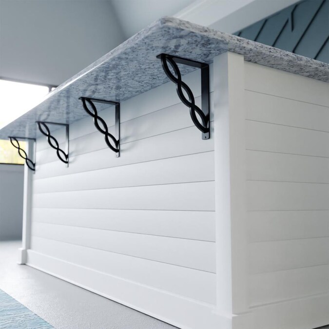 Ekena Millwork Loera 12-in x 1.5-in x 15-in Antique Gold Wrought Iron Countertop Support Bracket - Image 7