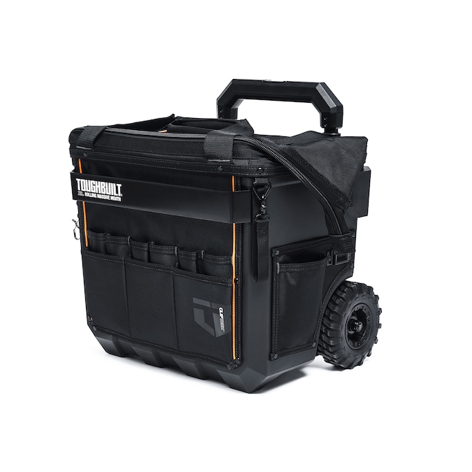 TOUGHBUILT Massive Mouth Hard Bottom XL Black Polyester 18-in Zippered Rolling Tool Bag - Image 14