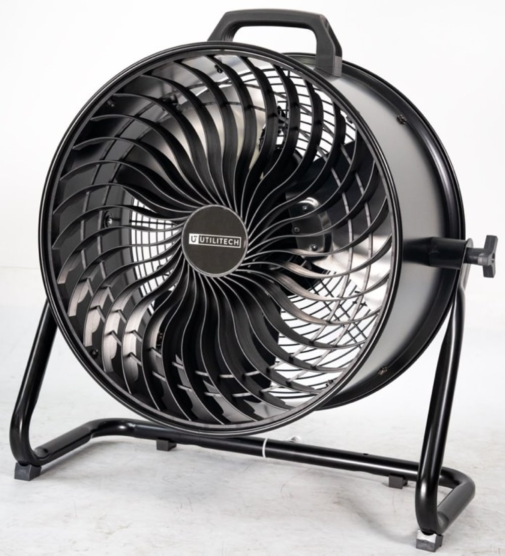 16-in 120 -Volt 3 -Speed High Velocity Indoor Black Floor Fan