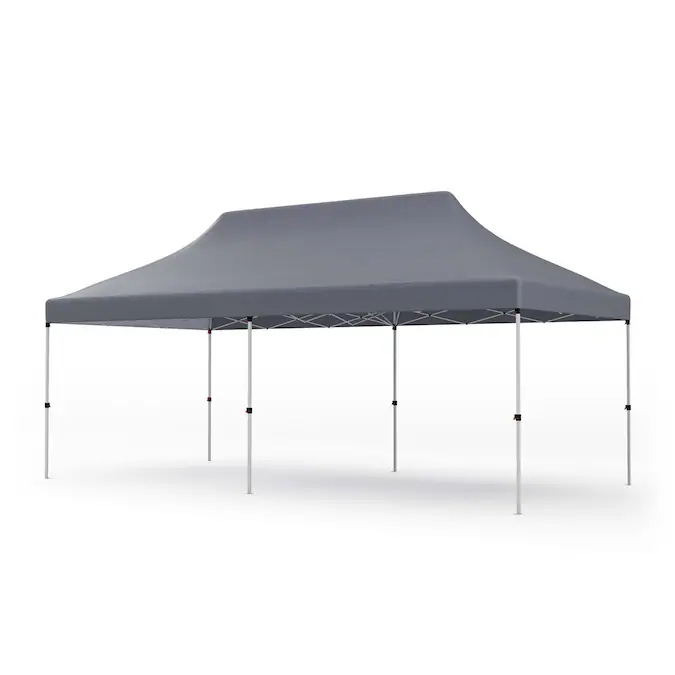 Costway 20-ft x 10-ft Rectangle Gray Pop-up canopy
