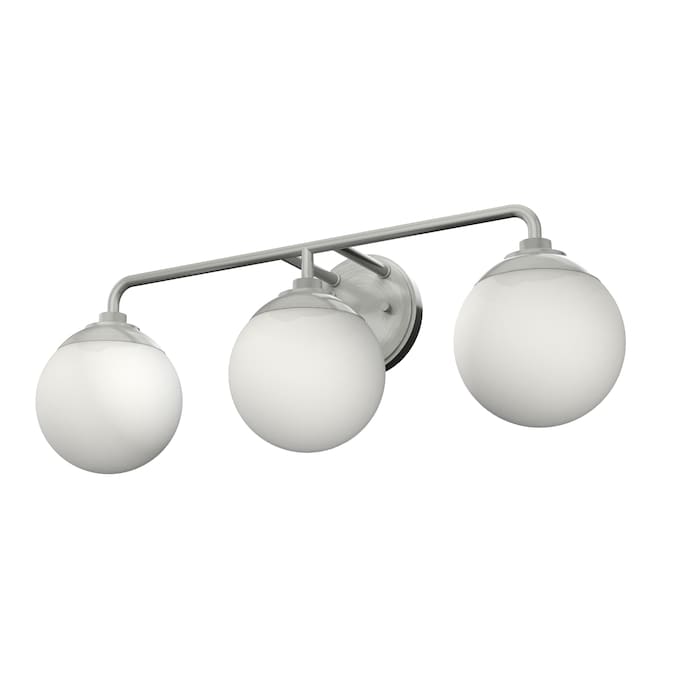 Hunter Hepburn 25-in 3-Light Brushed Nickel LED Glam Vanity Light Bar