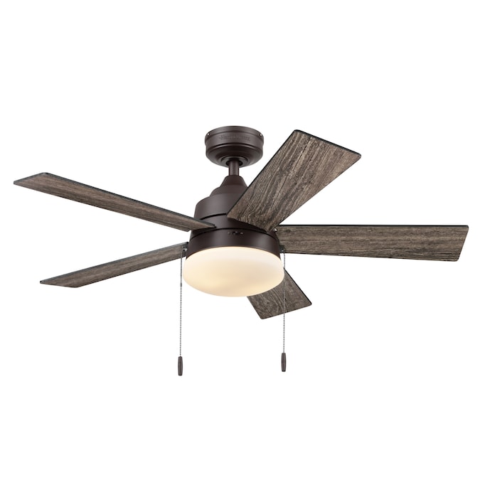 Harbor Breeze Kennerly 44-in Bronze with Gray Wash/Cocoa Blades LED Indoor/Outdoor Ceiling Fan with Light (5-Blade) - Image 8