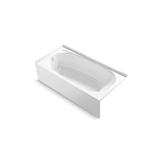 Sterling Performa2 29.13-in x 60.25-in White Fiberglass/Plastic Composite Alcove Soaking Bathtub (Left Drain)