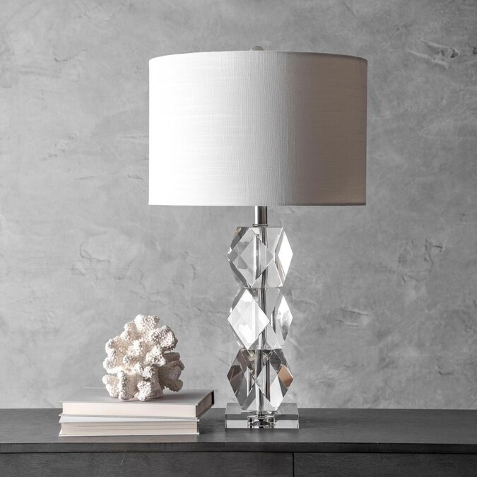 nuLOOM 27-in Clear 3-way Table Lamp with Silk Shade - Image 3