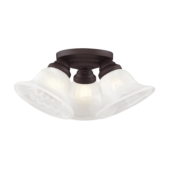 Livex Lighting Edgemont 3-Light Bronze Semi mount light