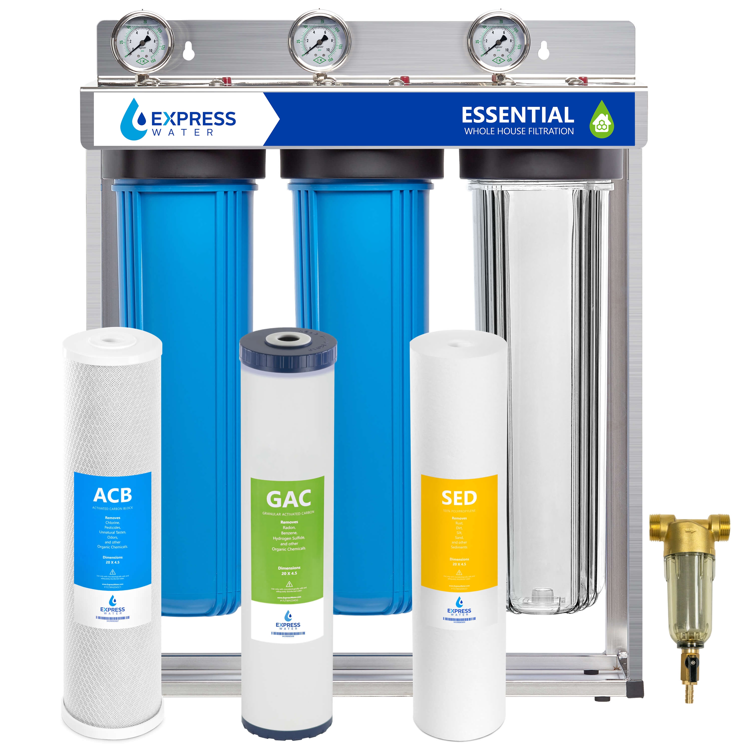 WH300SCGS-S Triple-stage 15-GPM Carbon block Soft water Whole House Water Filtration System