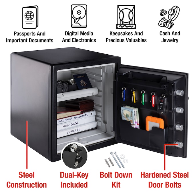 SentrySafe 1.2-cu ft Fireproof and Waterproof Home Safe with Electronic/Keypad Lock - Image 2