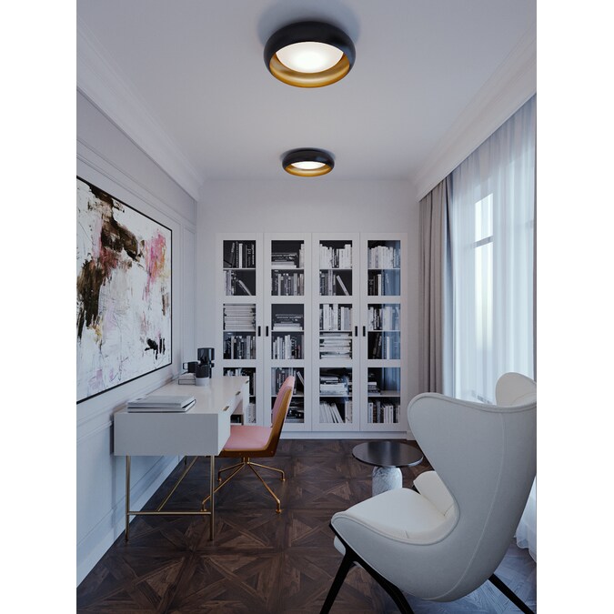 AFX Kayce 1-Light 15-in Black LED Flush Mount Light - Image 2