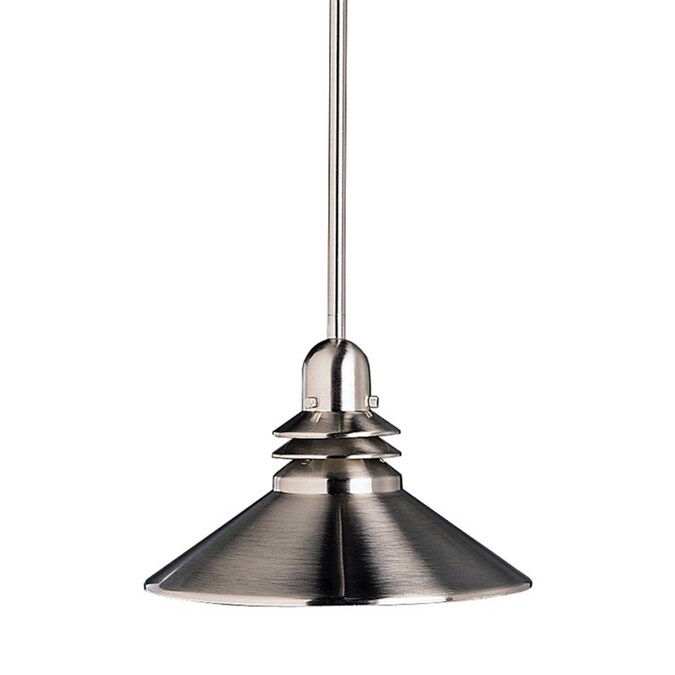 Kichler Grenoble Brushed Nickel Transitional Warehouse Medium Hanging Single