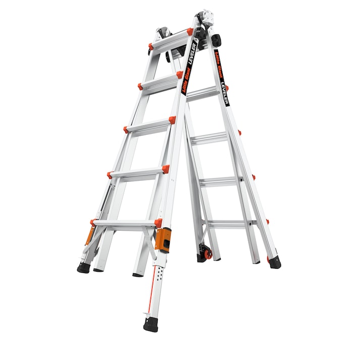 Little Giant Ladders Leveler 2 M22 with Leg Levelers 22-ft Reach Type 1a- 300-lb Load Capacity Telescoping Multi-Position Ladder
