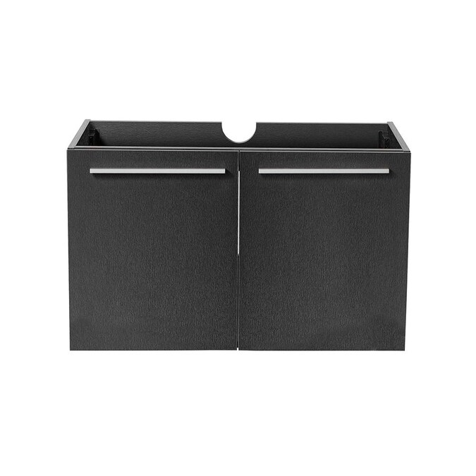 Fresca Vista 30-in Black Floating Bathroom Vanity Base Cabinet without Top
