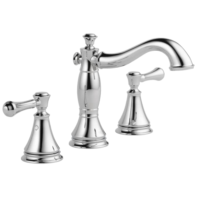 Delta Cassidy Chrome Widespread 2-Handle WaterSense Bathroom Sink Faucet with Drain