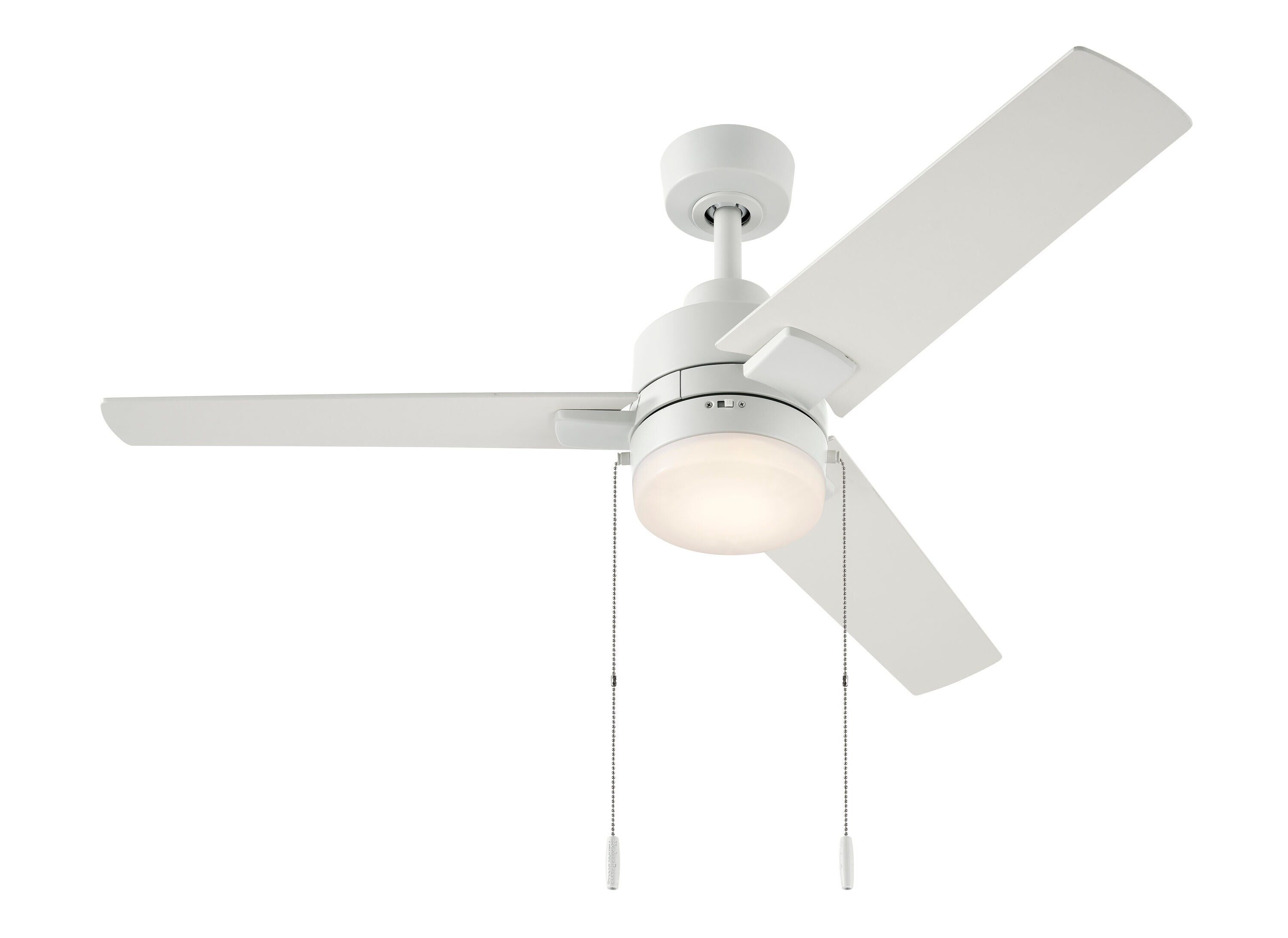 Brinson 44-in Integrated LED White with White/White Oak Blades Ceiling Fan With Light ( 3 -Blade ) - Image 4