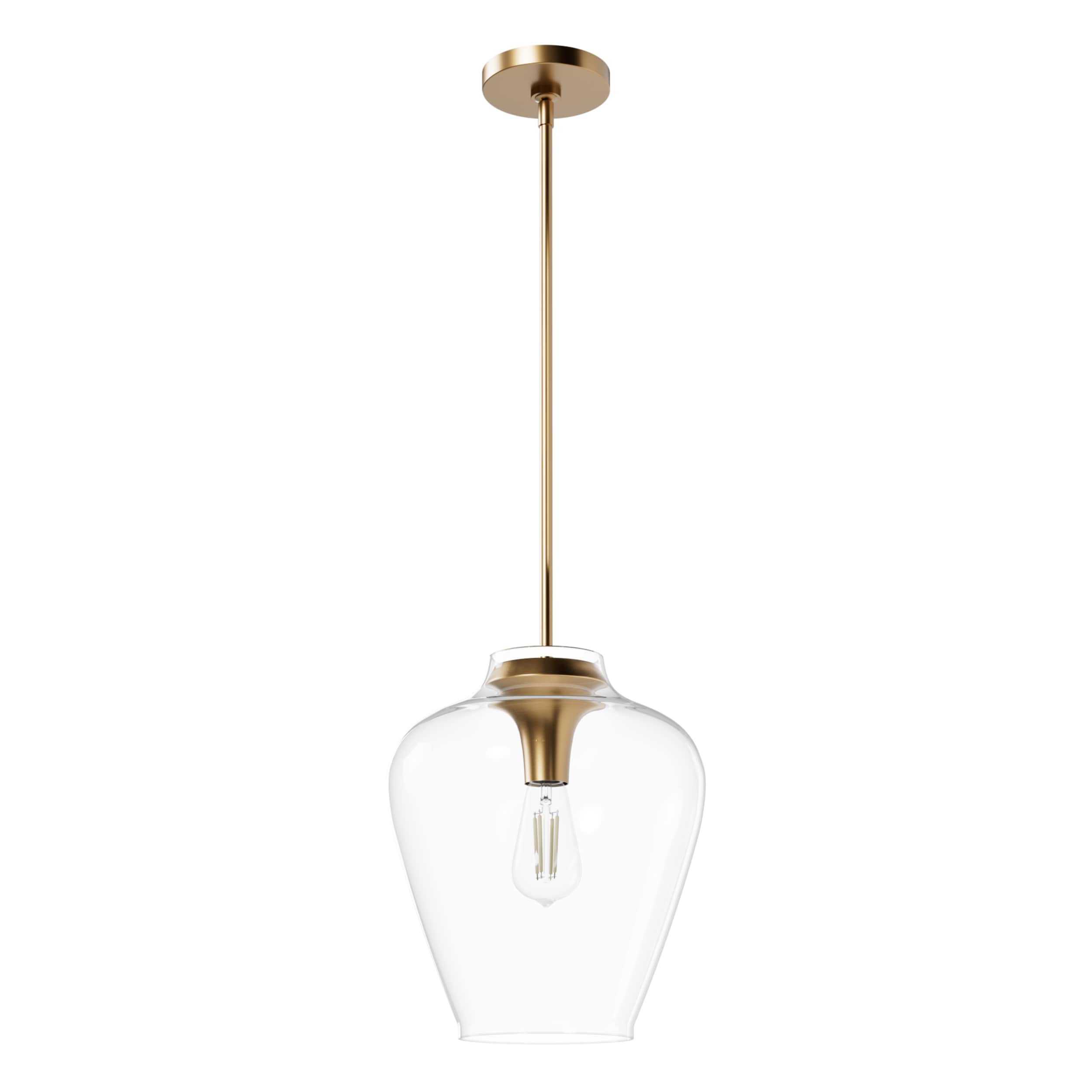 Vidria 1 -Light Alturas Gold Modern/contemporary Clear glass Globe Mini Hanging Pendant light