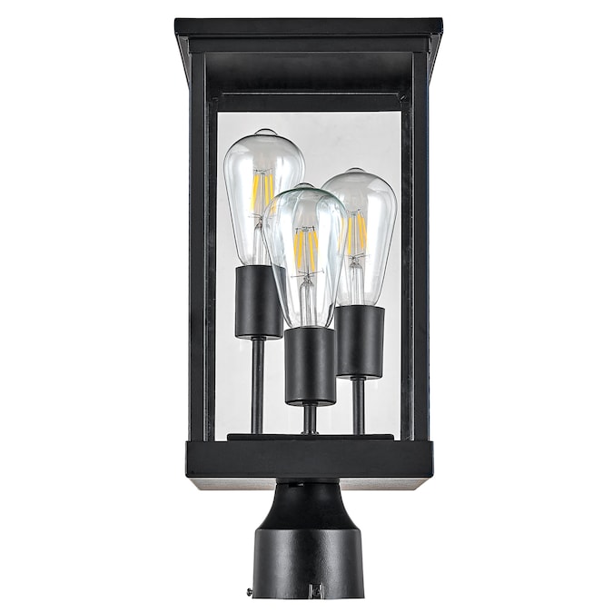 Design House Mayfield 17.75-in Black Modern/Contemporary Outdoor Light Post Lantern - Image 6