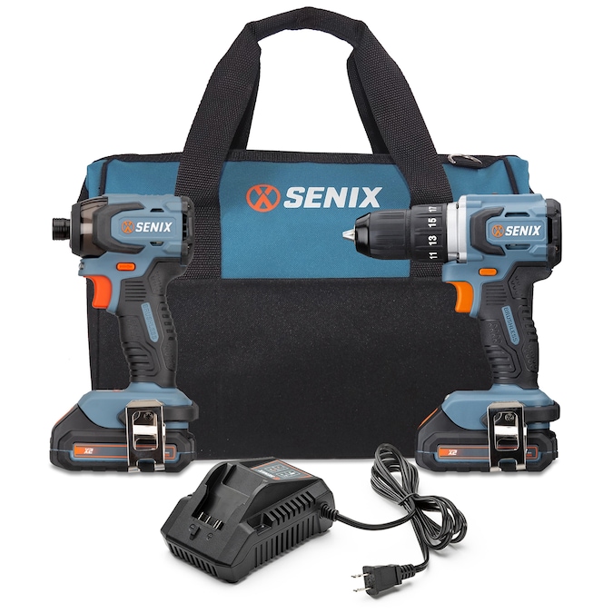 SENIX X2 20-volt 2-Tool Brushless Power Tool Combo Kit with Soft Case (2-Batteries Included and Charger Included)