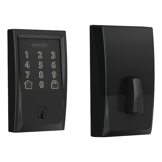 Schlage Encode Century Matte Black Smart Lock Electronic Deadbolt with Wifi Touchscreen Keypad