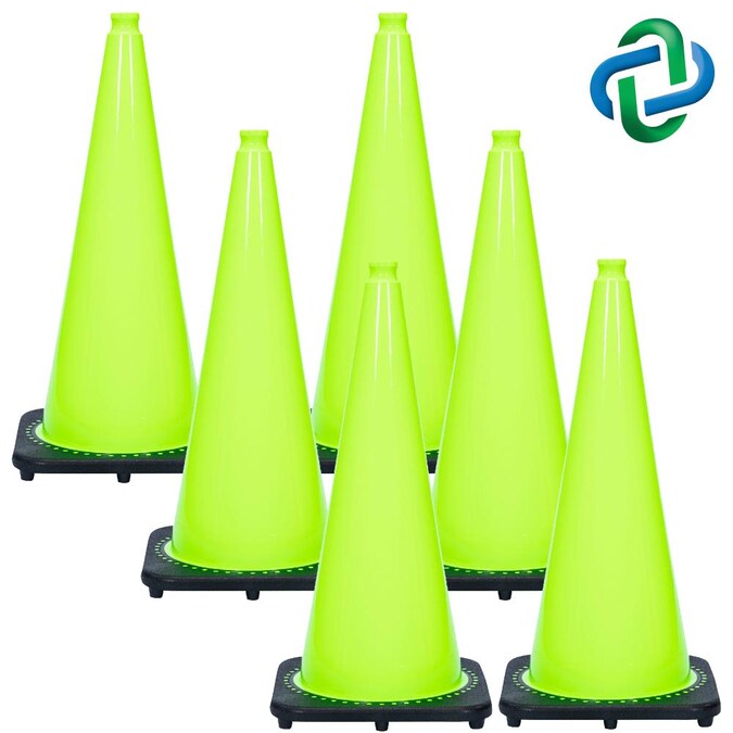 Mr. Chain 6-Pack 28-in Green Traffic Safety Cone