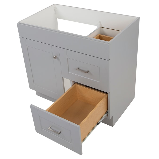 Project Source 36-in Gray Bathroom Vanity Base Cabinet without Top - Image 6