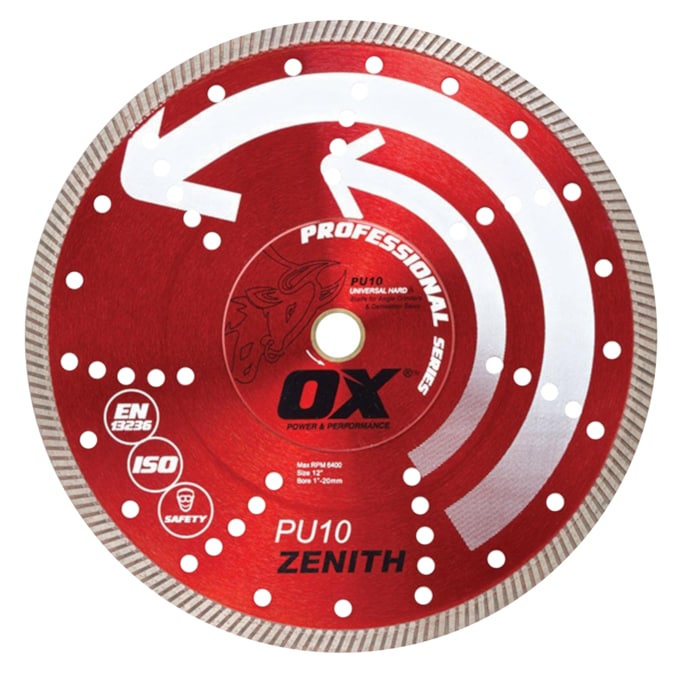 OX Tools Pro 12-in Wet/Dry Continuous Rim Diamond Saw Blade
