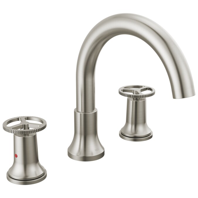 Delta Trinsic Stainless 2-handle Deck-mount Roman Low-arc Bathtub Faucet