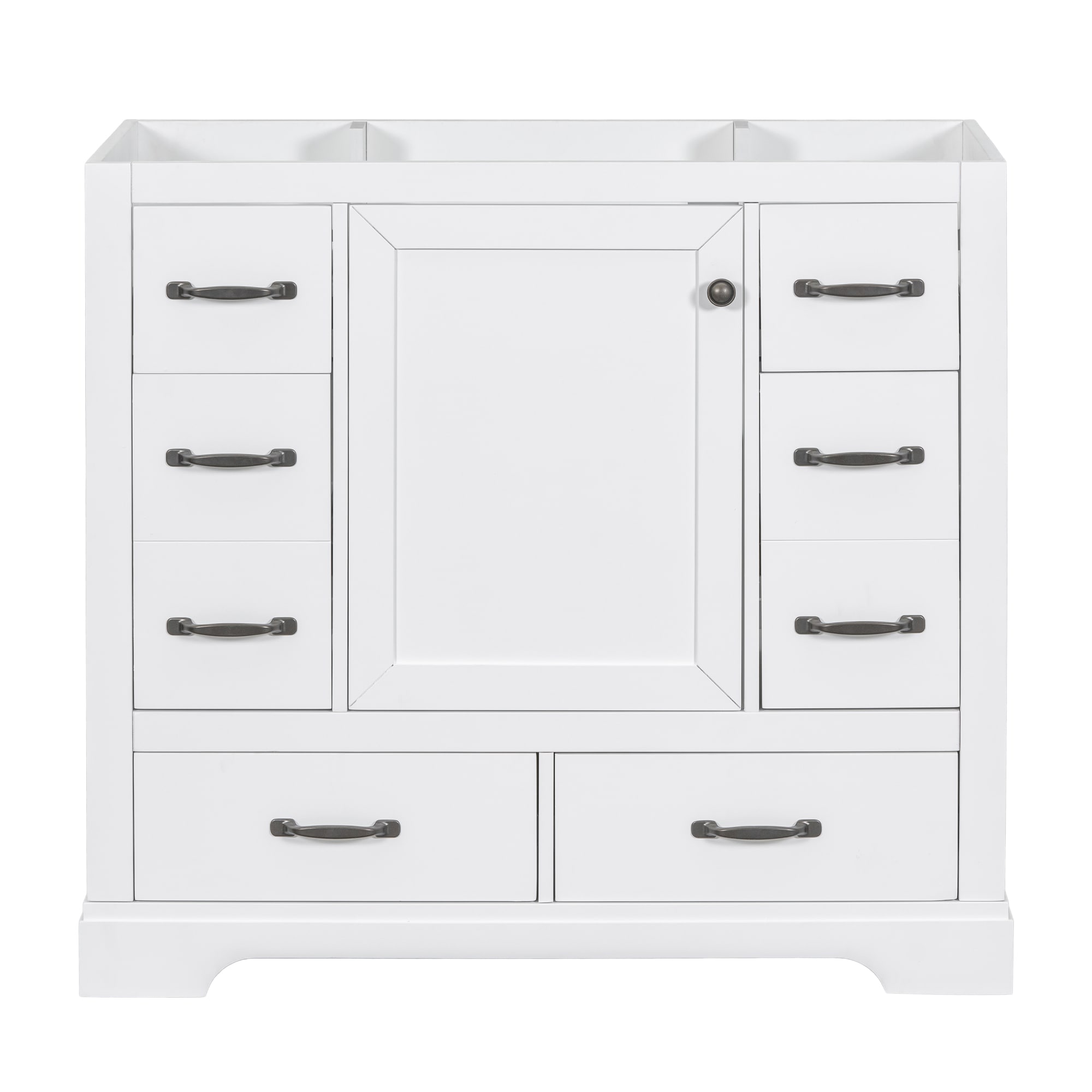 36-in White Bathroom Vanity Base Cabinet without Top