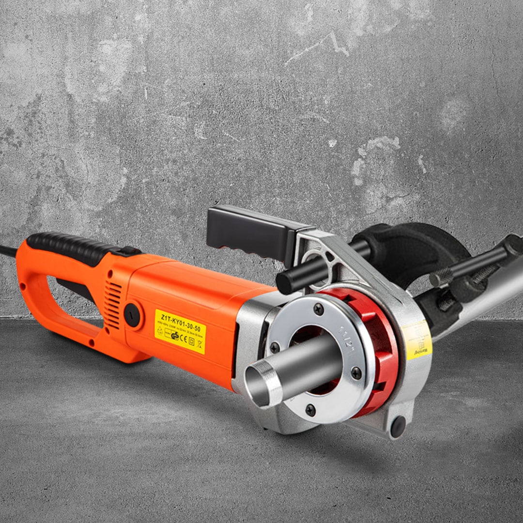 Electric Pipe Threader, 2300w Pipe Threading Machine, Heavy Duty Hand Held Power Drive Kit, 110v Pipe Threader Machine Copper Motor, Portable Pipe Threader with 6 Dies 1/2-2 and Carrying Cas - Image 2