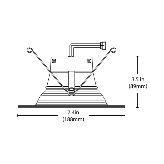 Nicor Lighting DLR56(v6) White Baffle 5-in or 6-in 934-Lumen Soft White Round Dimmable LED Canned Shower Recessed Downlight (12-Pack) - Image 10