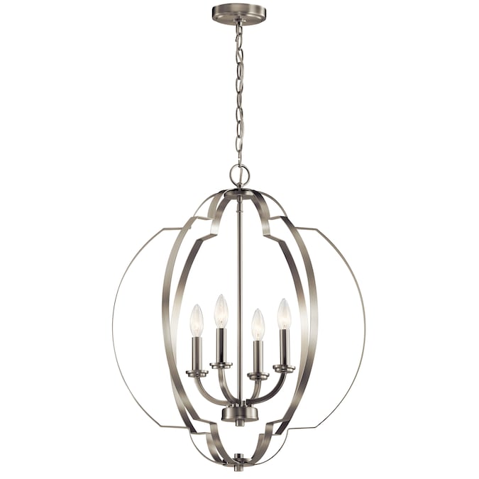 Kichler Voleta 4-Light Brushed Nickel Traditional Geometric Large Hanging Pendant Light