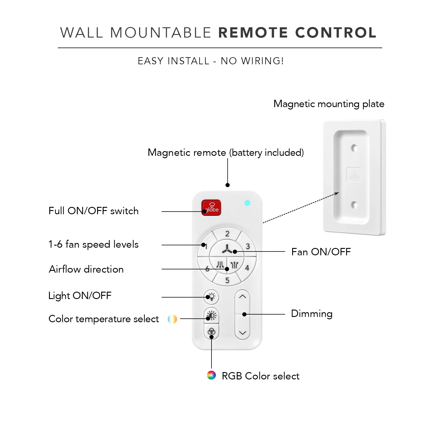 Caledon 52-in Color-Changing Integrated LED Outdoor Flush Mount Smart Black with Matte Black Blades Ceiling Fan With Light - Remote Included ( 3 -Blade ) - Image 12