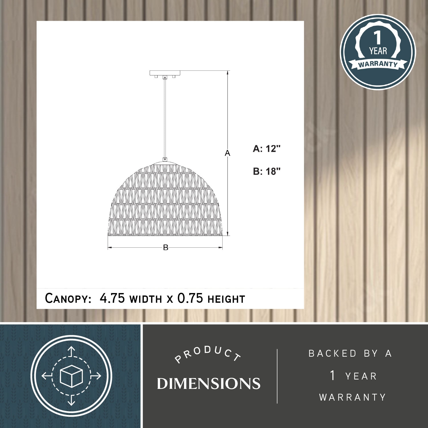 Nassau 1 -Light Matte Black Transitional Dome Medium Hanging Pendant light - Image 6