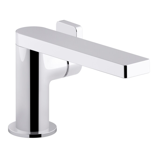 ER Composed Polished Chrome Single Hole 1-Handle Bathroom Sink Faucet with Drain