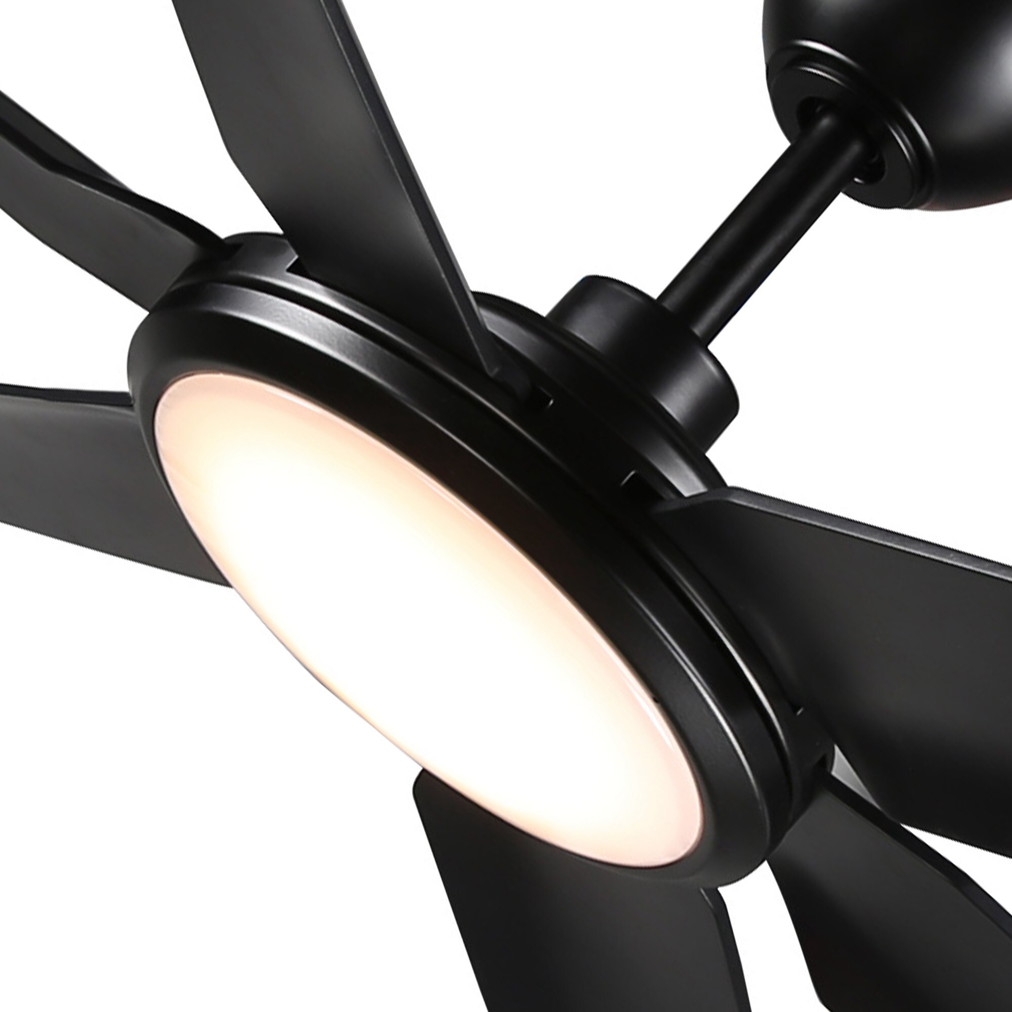 65-in Integrated LED Black with Black Blades Ceiling Fan With Light - Remote Included ( 6 -Blade ) - Image 9