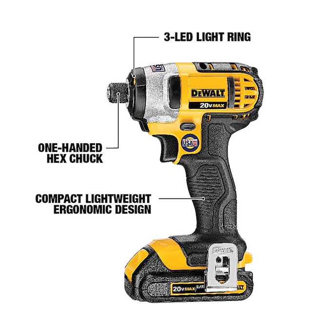 DEWALT 2-Tool 20-Volt Max Power Tool Combo Kit with Soft Case (2-Batteries and charger Included) - Image 7