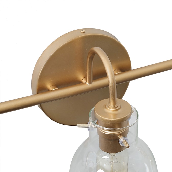 LNC Pursuit 22-in 3-Light Matte Gold LED Modern/Contemporary Vanity Light Bar - Image 11