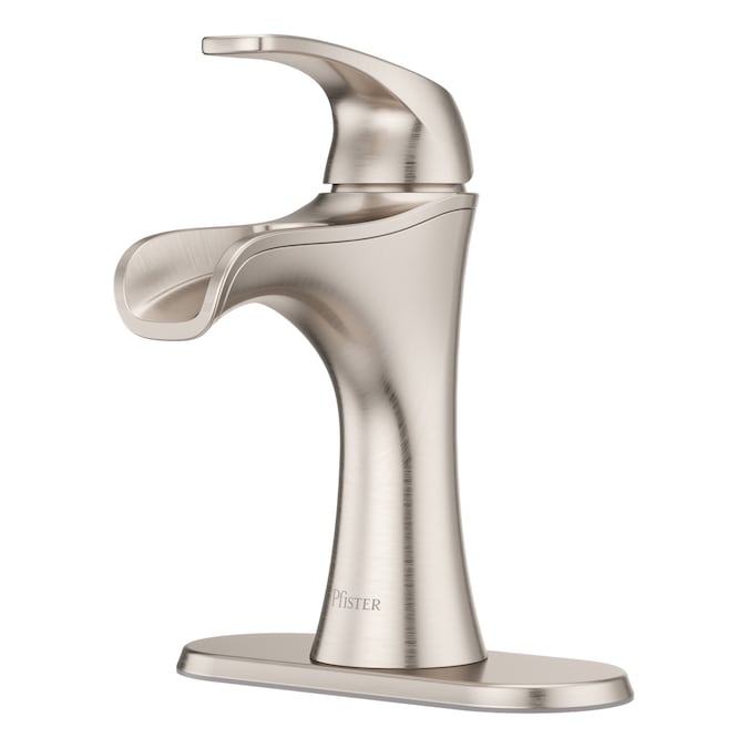 Pfister Jaida Brushed Nickel Single Hole 1-Handle WaterSense Bathroom Sink Faucet with Drain and Deck Plate