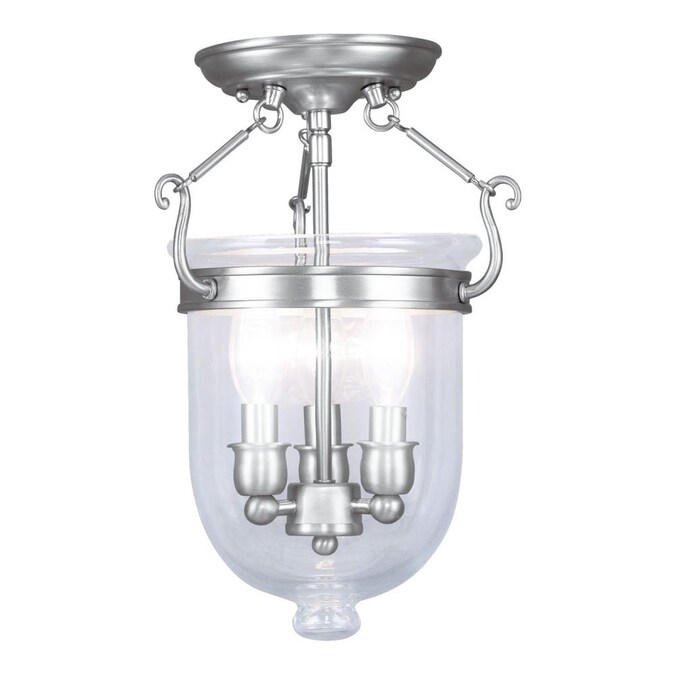 Livex Lighting Oasis 3-Light Brushed Nickel Semi mount light