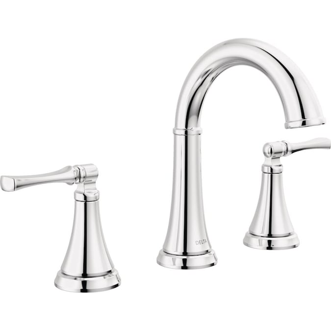 Delta Archdale Chrome Widespread 2-Handle WaterSense Bathroom Sink Faucet with Drain